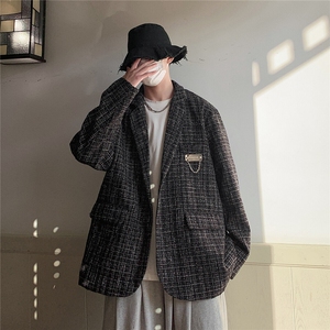 小香风港风西服男休闲大码情侣西装男外套XF8746P95控128图片