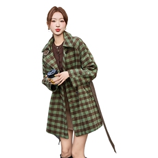 现货主推简约时尚减零斗篷小个子加厚保暖一件过冬外套送腰带，女装毛呢外套，韩美纤衣