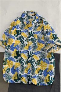 2021夏季新日系大码男港风沙滩情侣休闲短袖印花衬衫C3023-P35图片