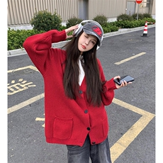冬季新款开衫毛衣D5589-TP5588情侣款大v领针织衫男女外套，男装针织衫/毛衣，电商A102