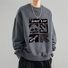 男圆领卫衣秋冬季新款宽松潮牌百搭休闲上衣WY9125-P34，男装卫衣，星座208-5