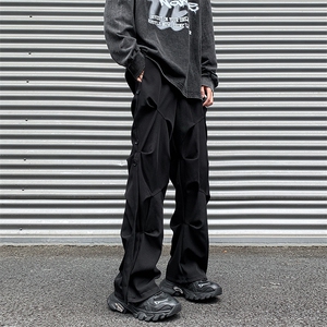 8XL-M 休闲裤男春夏加肥加大码西裤高街显瘦拖地裤9026p68控88图片