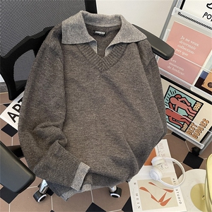 2025新款潮流高质量柔软北极绒假两件毛衣MYF09 P73图片