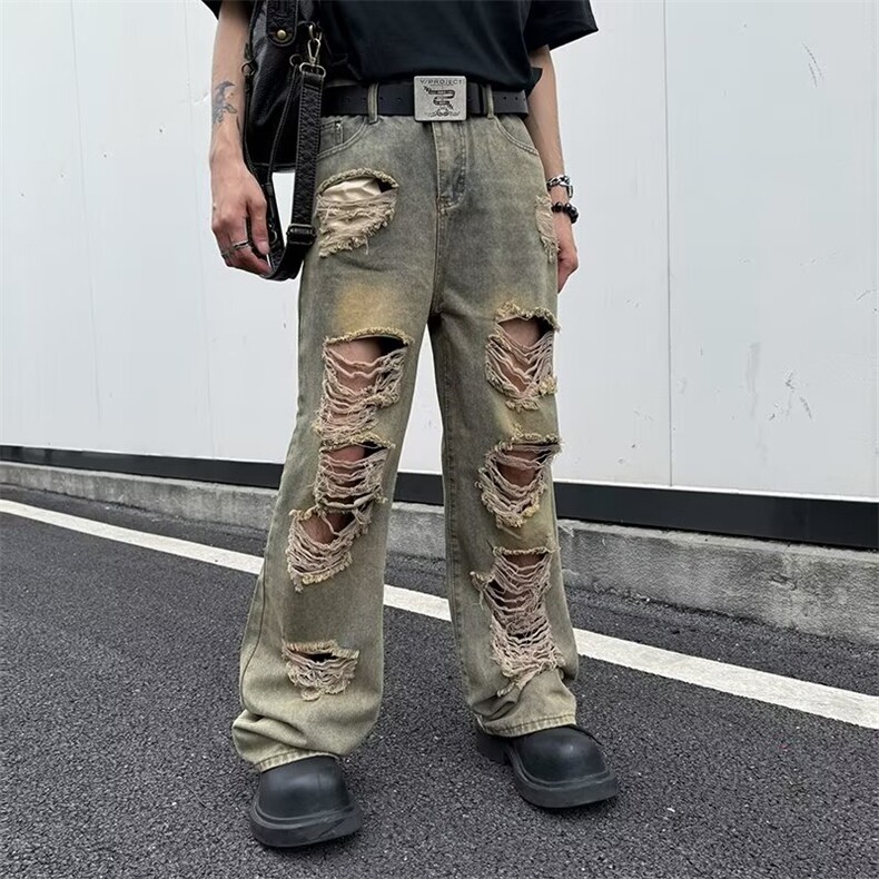 2024美式牛仔裤男款直筒长裤潮NA233P48,男装牛仔裤,星座1116-2