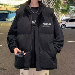 羽绒棉马甲男士冬季新款保暖背心休闲马夹时尚坎肩印花外套潮牌图片