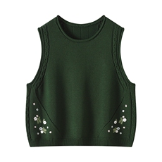 春季新款女士简约百搭时尚套头针织马甲，女装马甲，温伦斯特羊绒