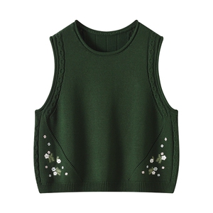 春季新款女士简约百搭时尚套头针织马甲，女装马甲，温伦斯特羊绒