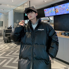 新款立领pu皮印花棉衣男秋冬季加厚面包服外套保暖棉服MY007-P118，男装棉衣，星座505-3