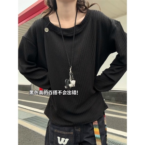 XZ809A/SYR54/特P24/控48 大蛇纹设计感领口长袖T恤卫衣图片
