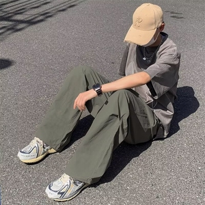 降落伞兵裤男机能速干工装裤子直筒抽绳休闲长裤1001-1-XK57-P38,个子小女生穿搭夏季图片