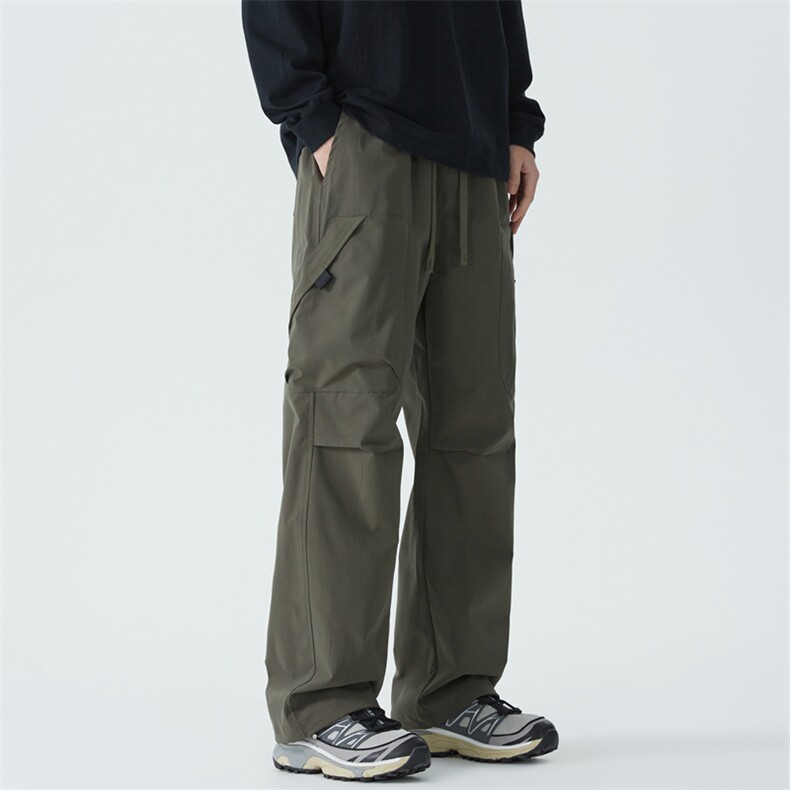 宽松大码休闲工装长裤日系白底直筒裤xz405-K2007-P5069.9,男装工装外套,星座405