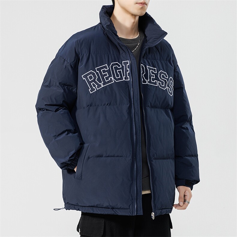 冬季新款韩版印花字母棉衣宽松保暖加厚立领棉服外套MY9066-P100图片