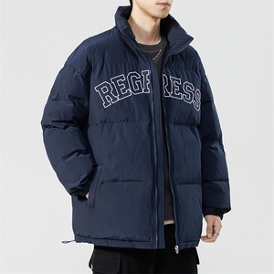 冬季新款韩版印花字母棉衣宽松保暖加厚立领棉服外套MY9066-P100图片