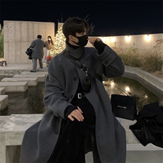 超长款秋冬超长款男士呢大衣韩版潮流加厚风衣DY008P128，男装风衣，星座1004（原星座815-3）