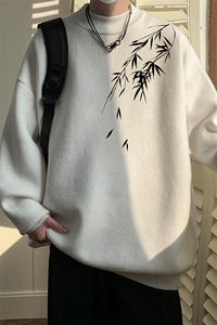 半高领毛衣男大码胖子针织衫毛线衣 M18382-P45 加绒款-P65图片