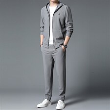 S3100-2钱塘2020-2中青年男士春秋薄款时尚休闲简约卫衣套装P180，男装休闲套装，钱塘207-2