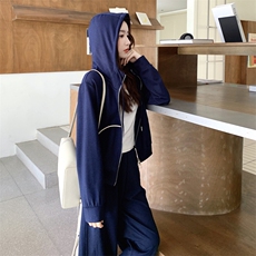 新款现货主推连帽卫衣二件套2C129-2602-P165-K248，女装套装/套裙，2C129