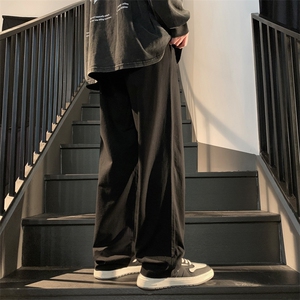 纯棉水洗梭织裤2023新款阔腿束脚休闲裤男K23137-P45控68图片
