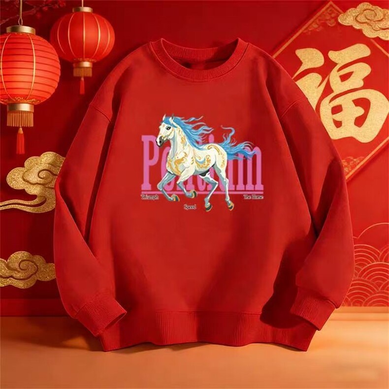 1506A/G马年限定190/P33.9美式圆领纯色卫衣男潮流潮情侣图片