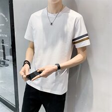 短袖t恤男2021夏季新款修身男士半袖夏天纯棉体恤男A313-A112-P40，男装T恤，电商A313