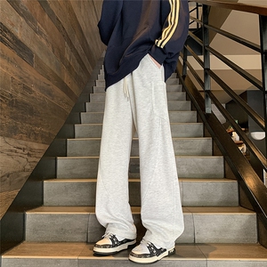 复古cleanfit裤子男秋季美式潮牌垂感褶皱休闲长裤图片