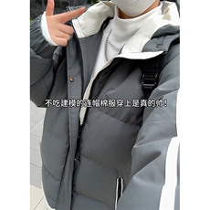 现货高品质美式高街冬季重磅三防加厚羽绒棉衣连帽冲锋外套厚，男装棉衣，电商A486-1