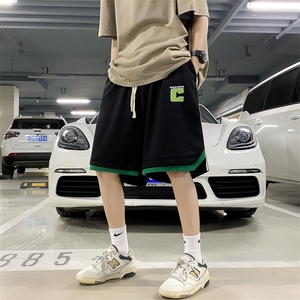 条纹运动休闲裤男夏季潮流百搭卫裤美式宽松潮牌五分裤 K6151-P23图片