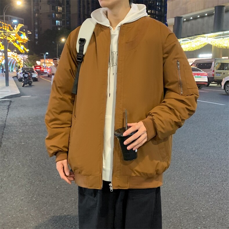 棒球服外套男女棉服美式潮牌复古高级感男装宽松飞行员M0822-P98,男装棉衣,星座308B-2
