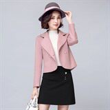 毛呢外套纯色2020年冬季修身气质显瘦两粒扣优雅，女装毛呢外套，众宇琦