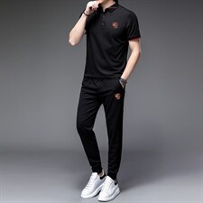 运动套装男春夏季新款潮服饰休闲运动服两件套冰丝感透气耐磨速干，男装休闲套装，电商B212（原钱塘6029）