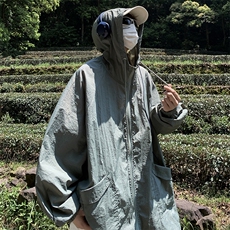 防晒衣男韩版潮流印花痞子帅气连帽薄款2023夏季ins外套W4828-P37，男装防晒衣，星座412-2