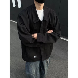 春秋季水洗做旧牛仔夹克男美式  J3568 P68图片