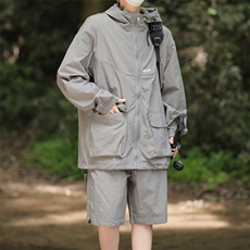 XZ-221-5/F911-P45薄款冲锋衣套装山系户外运动速干防晒衣两件套，男装防晒衣，星座221-5