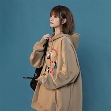 大力水手印花LOGO男女情侣潮牌连帽卫衣，男装卫衣，星座310A-4