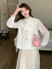 新款现货上新2025重工刺绣甜美百搭马甲女85021-208A-P120-K225，女装马甲，浙宝208A