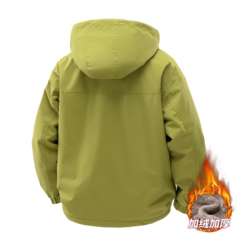 加绒加厚软壳防水压胶包边包条工艺冲锋衣外套棉衣a406A233p95,男装夹克,星座309（原A406）