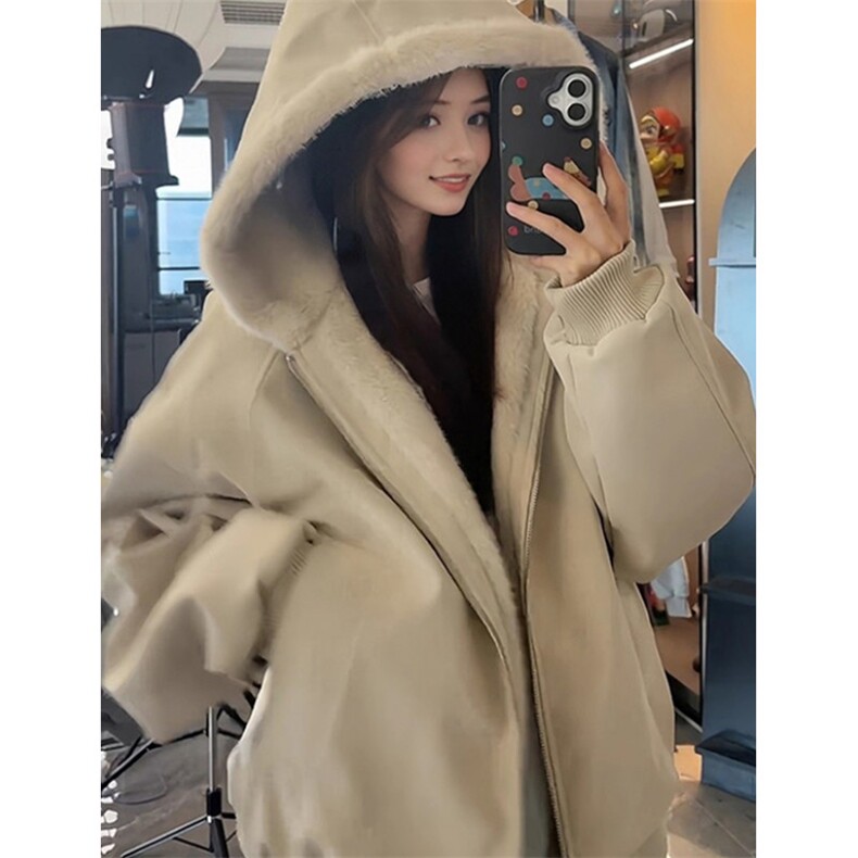 连帽座山雕皮衣外套棉服男女款冬季加绒加厚棉衣夹克MY171,男装夹克,星座1116A（原606A-3）