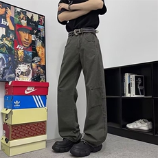 港风潮男夏季新款牛仔裤嘻哈ins潮高街潮流痞帅长裤，男装牛仔裤，四季星座505