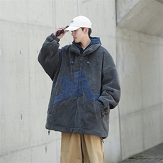 中性风立领羊羔绒棉服冬季cityboy加厚棉衣男女同款M8865-P100，男装棉衣，星座717