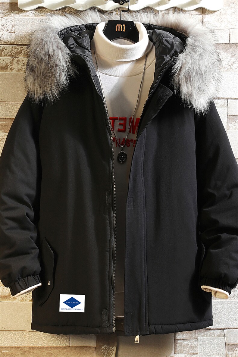 MM48061-P130冬季大毛领棉衣男士大码加厚棉袄男棉服砖墙,男装棉衣,电商A040A