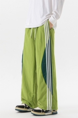 8XL-M加绒加厚条纹工装裤束脚休闲阔腿美式运动裤男K9116P58控78，男装休闲裤，电商D206-1