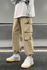 大码M-3XL秋冬港风宽松百搭休闲工装男多口袋束脚裤K1801-P35，男装休闲裤，星座512-2