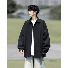 8XL-M泡泡纱盐缩肌理长袖衬衫男夏季冰丝外套防晒衬衣CS29007P40，男装衬衫，电商B312