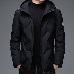 冬季新款中年纯色连帽羽绒服爸爸装加厚保暖男装DFLDY3005-P240图片