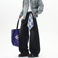 【现货】XZ1218BK3150特价P54美式高街可拆卸方巾牛仔裤，男装牛仔裤，星座1218（原611-3）