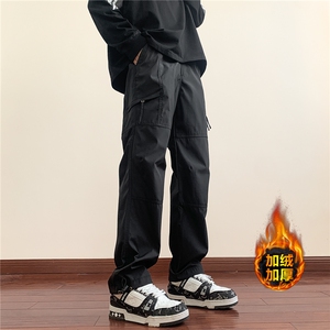 得物抖音加厚三防休闲裤男冲锋裤机能工装裤K10022-特P40绒55图片