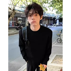 冬季加绒加厚打底衫长袖肩甲卫衣男宽松解构打底衫潮 WY220图片