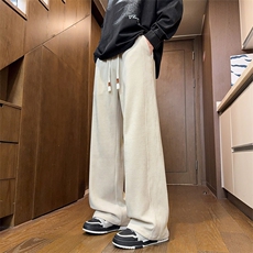 秋季重磅300g欧棉绒纹理感保暖男宽松百搭休闲裤K24046-特P38控75，男装棉衣，电商A001