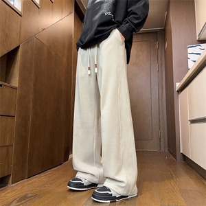 秋季重磅300g欧棉绒纹理感保暖男宽松百搭休闲裤K24046-特P38控75图片