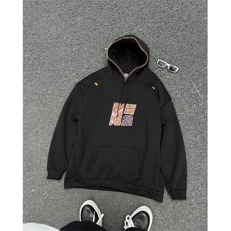 加绒加厚冬款男连帽卫衣图案刺绣保暖棉袄外套WY123P55,男装棉衣,星座1013-1